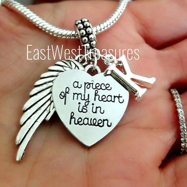 Memorial bereavement jewelry Angel wing Charm Bracelet Necklace Keychain Sympathy Keepsake gift for grieving a Loss Personalized
