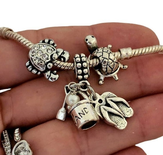 Charm Bracciale Tartaruga Marina In Argento – Stile Europeo