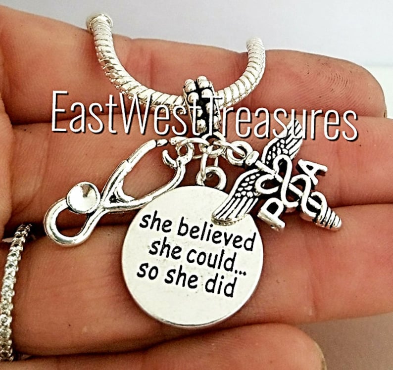 Physician Assistant Gifts Charm Bracelet Necklace Keychain Etsy