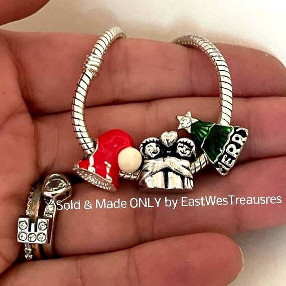 Buy Santa s Red Hat Charm Merry Christmas Charms Christmas Tree Charm Holiday 2021 Charms Bead for Pandora and Similar Online in India Etsy