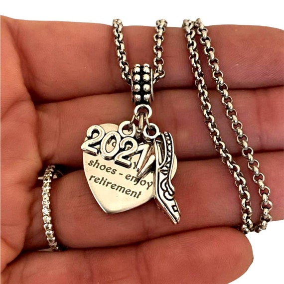 2023 2024 Retirement Gift for Women with Happy Retirement Charm Bracelet Necklace Keychain For Pandora