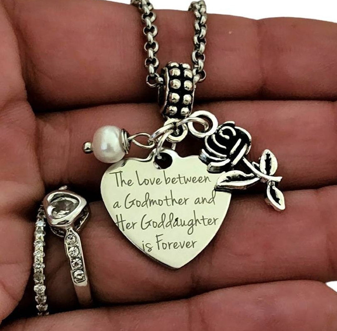 Godmother Goddaughter Charm Bracelet Necklace Keychain Fits