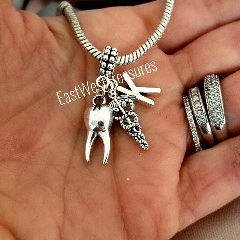 Tooth Dental Dentist Charm Bracelet Necklace Keychain for Etsy