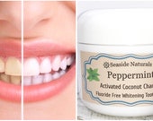 Charcoal Hemp, Extra Whitening Organic Toothpolish Peppermint-Lemon Organic therapeutic Essential Oils Remineralizing Toothpaste