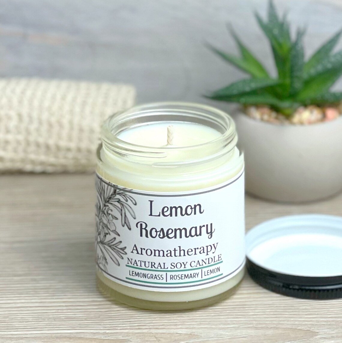 Aromatherapy candle scented with essential oils dye free Etsy