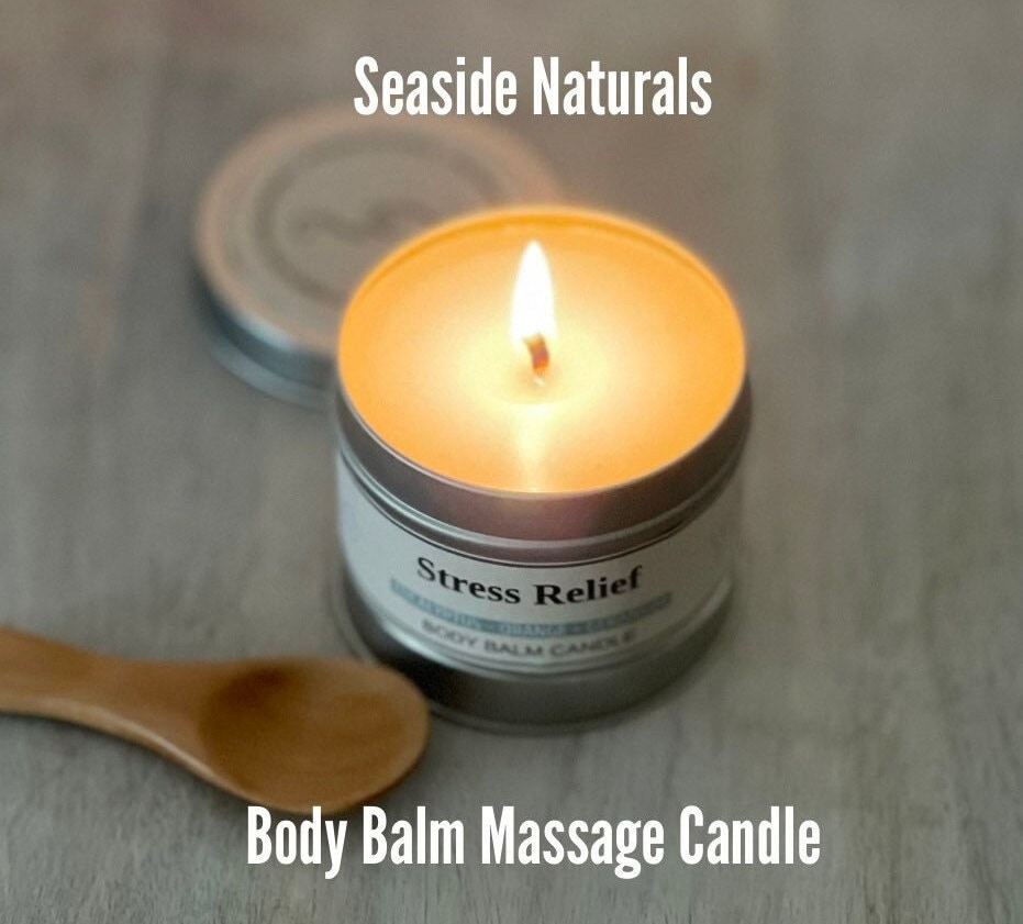Body Balm Candle With Therapeutic Essential Oils, Raw Shea and Coconut  Butter, Organic Massage Candle, Lickable, Kissable Sensual Body Oil 