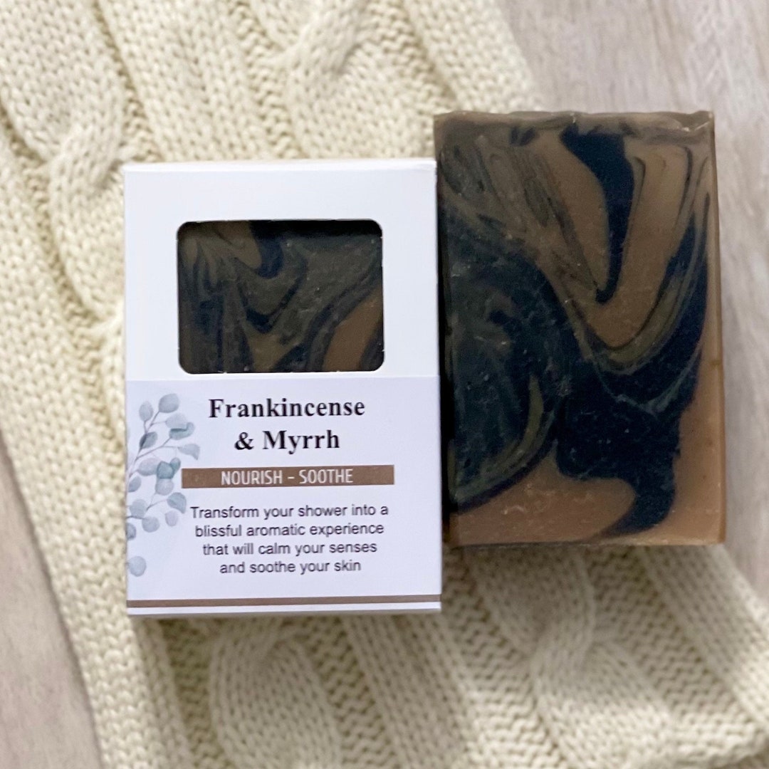 Frankincense and Myrrh Soap Infused With Organic Shea Butter and Manuka Honey, Nourishing
