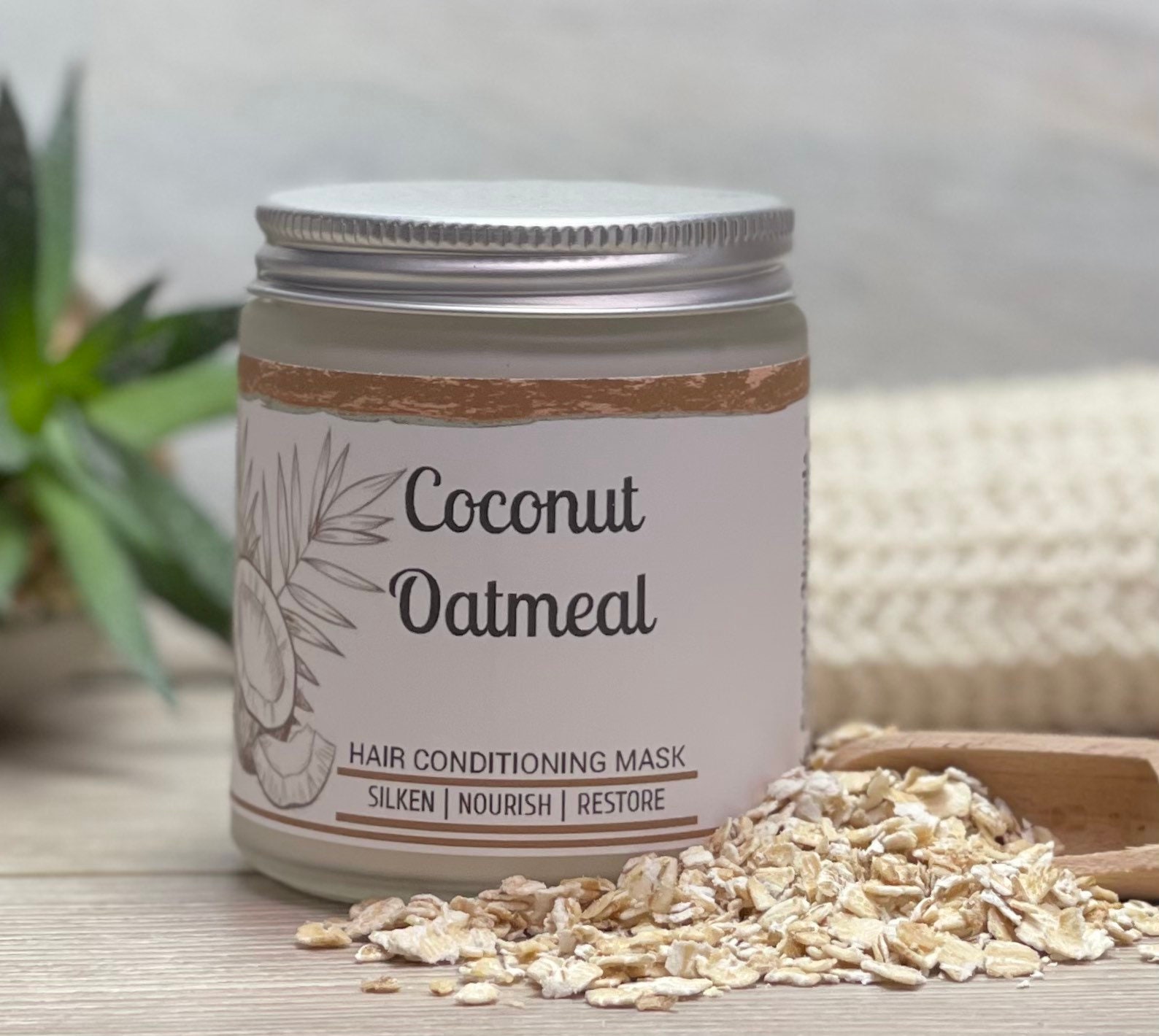 Coconut Oatmeal Silky Hair Deep Conditioner 3 in 1 for - Etsy Coconut Oatmeal Silky Hair Deep Conditioner 3 in 1 for - Etsy