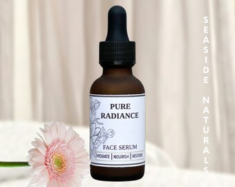 Pure Face Serum with organic ingredients to nourish and hydrate skin, frankincense and rose