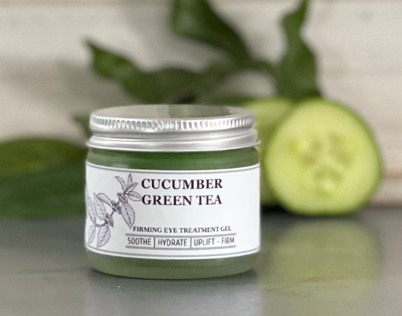 Organic Cucumber Eye Gel for Hydration and Firming - Deep Moisture Fix for Dark Circles with Vitamin C bild 4