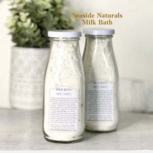 Milk + Honey Bath Soak with Oats - Natural Bath for Blissful Valentine's Day Self-Care - Concentrated Formula