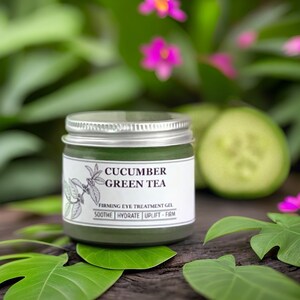 Organic Cucumber Eye Gel for Hydration and Firming - Deep Moisture Fix for Dark Circles with Vitamin C bild 7