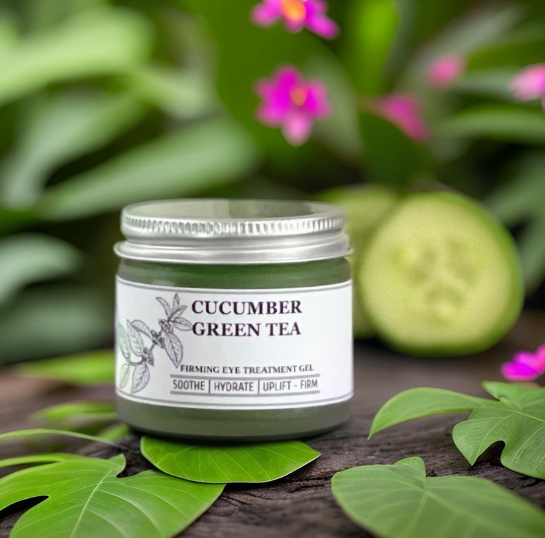 Organic Cucumber Eye Gel for Hydration and Firming - Deep Moisture Fix for Dark Circles with Vitamin C bild 7