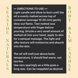 Organic Body Balm Candle in reusable porcelain pitcher - natural massage oil candle, organic body oil and sensual massage candle image 10