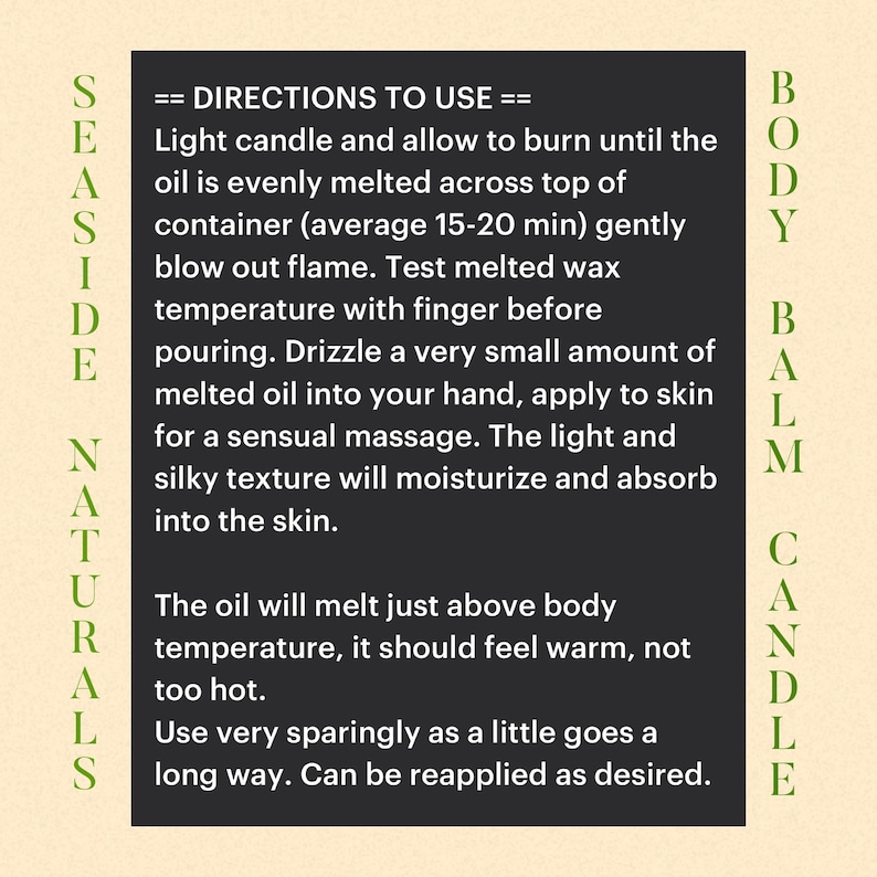 Organic Body Balm Candle in reusable porcelain pitcher - natural massage oil candle, organic body oil and sensual massage candle image 10