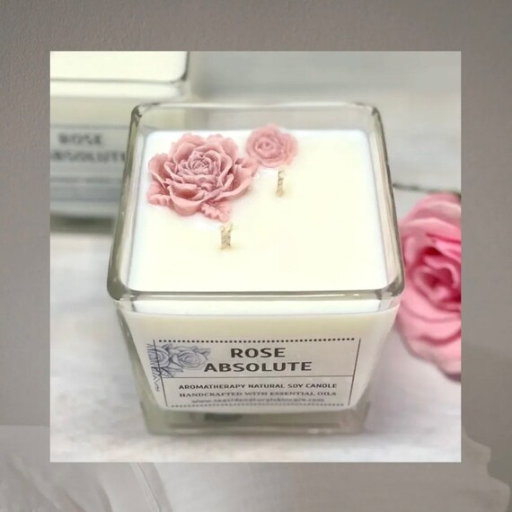 Aromatherapy Candle scented with pure essential oils in reusable classic glass Jar, dye free, all natural vegan candle