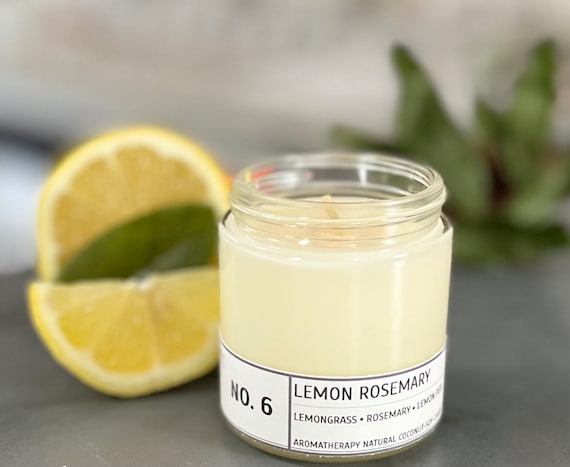 Aromatherapy candle scented with pure essential oils, dye free coconut+soybean+beeswax candle, all natural candle by seaside naturals