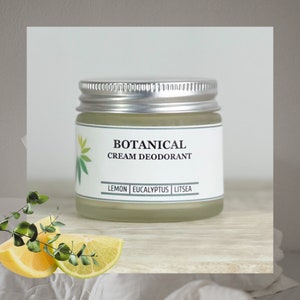 Botanical deodorant cream with magnesium for sensitive skin - vegan, baking soda free and aluminum free