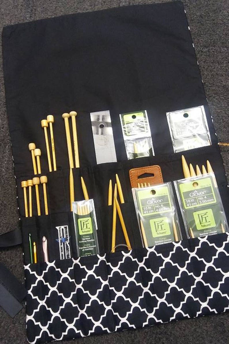 Knitting Needle Case, Organizer for Knitting & Double Pointed Needles