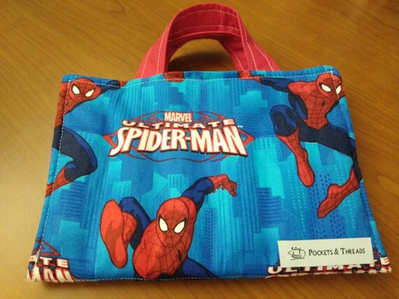 Spiderman Crayon Portfolio Coloring Kit Crayon Caddy Etsy