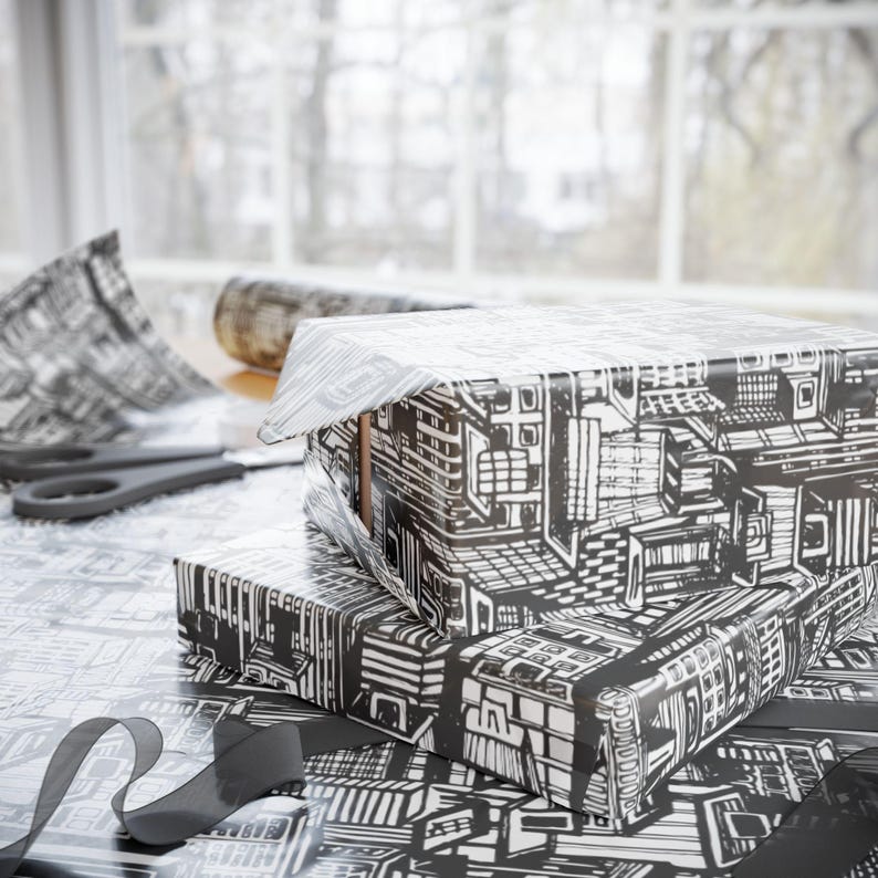 Cityscape Wrapping Paper | Gift Wrap Roll image 6