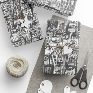 Cityscape Wrapping Paper | Gift Wrap Roll image 1