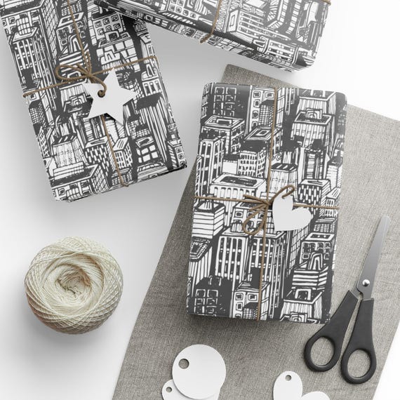 Cityscape Wrapping Paper | Gift Wrap Roll