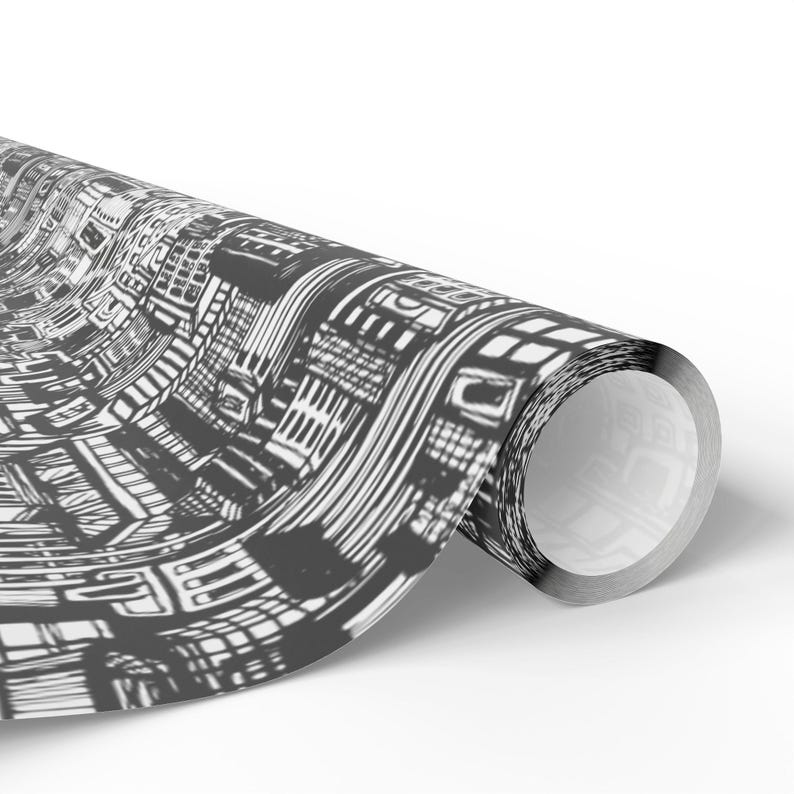 Cityscape Wrapping Paper | Gift Wrap Roll image 4