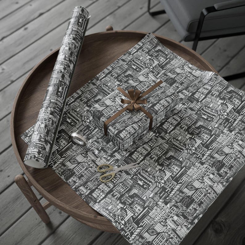 Cityscape Wrapping Paper | Gift Wrap Roll image 2