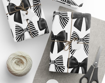 Black Bow Wrapping Paper | Gift Wrap Roll