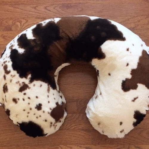 Cow Minky Baby Nursing Pillow Custom Made Slip Cover Western Etsy