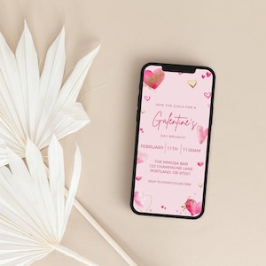 Galentines Day Party Text Invite, Friends Valentine's Party, Galentines Day Brunch Invite, Galentines Day Party Invite, Instant Download