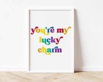 St. Patrick's Day Rainbow Print: Lucky Charm Wall Art (Digital Download)