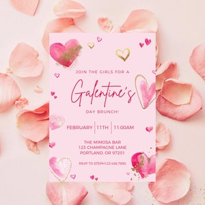 Galentine's Day Party Invitation, Friends Valentine's Party, Galentine's Day Brunch Invite, Galentine's Day Party Invite, Instant Download