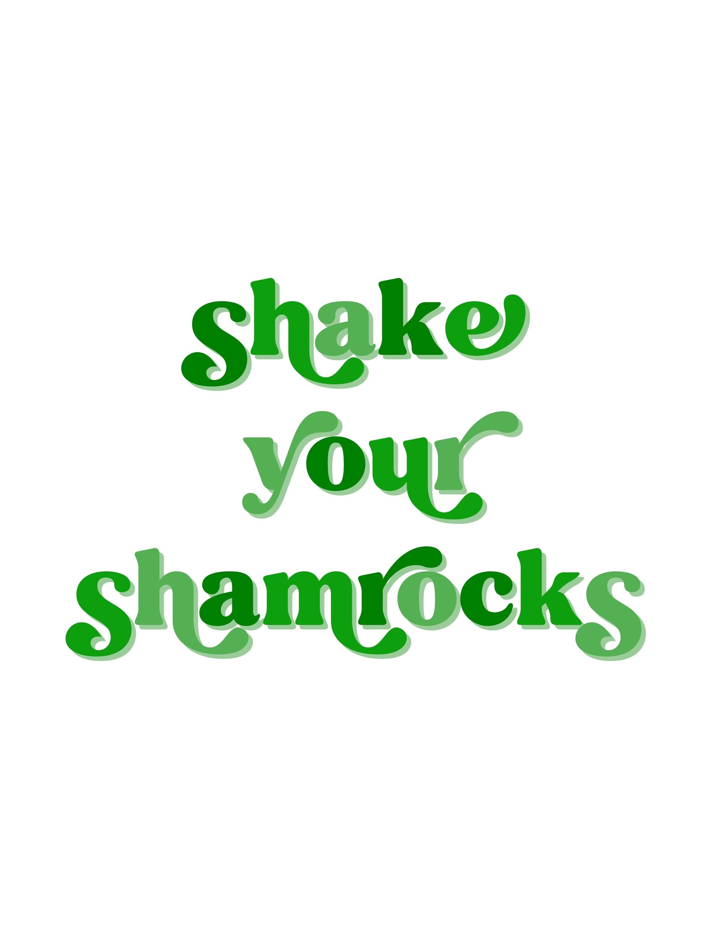 Shake The Shamrocks St. Patrick's Day Leggings, Zazzle
