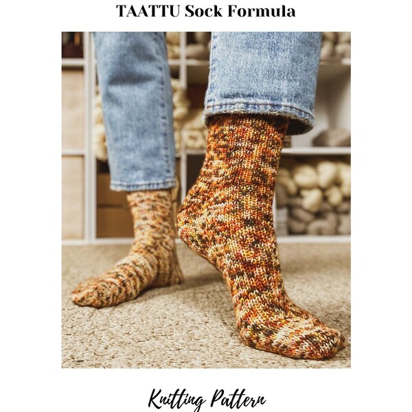 Sock Knitting Pattern, Two at a Time Knitted Sock Pattern, Toe Up Socks, Beginner Socks, How to Knit Socks, Knit Sock Pattern, Sock Knitting