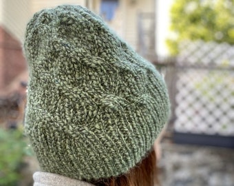 Cabled Hat Knitting Pattern, Beanie Knitting Pattern, Cable Knit Pattern