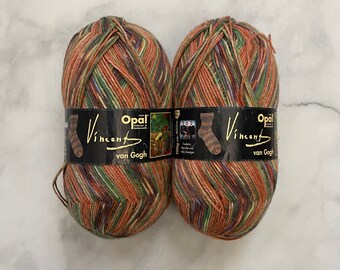 Opal Vincent van Gogh Gaugins Stuhl // sock yarn, secondhand yarn, wool yarn, sock wool, van Gogh inspired sock yarn, destash yarn