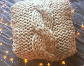 Chunky Cable Knit Pillow Pattern: Cozy Home Decor (Digital Download)