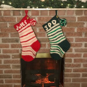 Chunky Knit Stocking Pattern, Personalized Christmas Stocking, Christmas Stockings Knit, Gift Knitting Pattern // Jingle Jangle Stocking image 3
