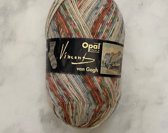 Opal Vincent van Gogh Das Restuarant de la Sirene in Asnieres // sock yarn, secondhand yarn, sock wool, van Gogh inspired sock yarn, destash