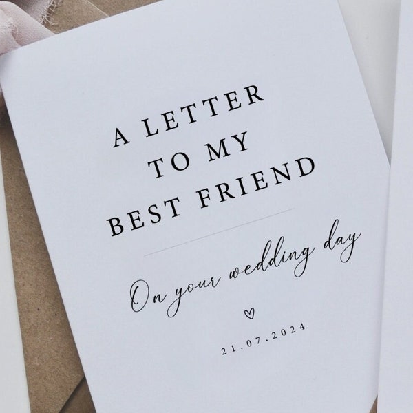 Personalised "To My Best Friend" Card | Personalised Wedding Card | Handmade Cards | To My Best Friend On Your Wedding Day Card