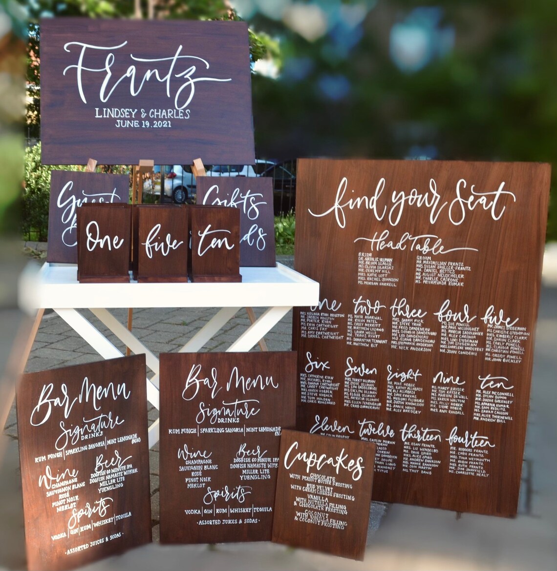 Rustic Wedding Signage Wedding Set Bundle Package Etsy