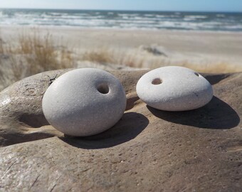 Jewelry stones naturally drilled Beach stones for crafts Hag stone Protection charm stone Holey stones Beach stone with natural hole