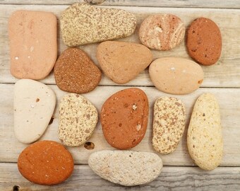 Selection of 14 Beach Brick Pottery  1.7-2.7''/4.3-7cm   Sea Brick Pottery, Terracotta Sea Pottery - Beach Terracotta #40