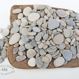 Selezione di 200/120 piccole pietre da 0,5 a 1,1"/1,4-3 cm - piccole pietre marine, piccole pietre marine, pietre artistiche in ciottoli, BalticSeaWorkshop#221
