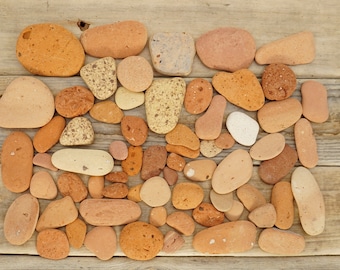 Selection of 60 Beach Brick Pottery 0.7-2.2''/1.9-5.6cm  Bulk Sea Brick Pottery, Decorative Beach Finds - Beach Terracotta  pieces #22