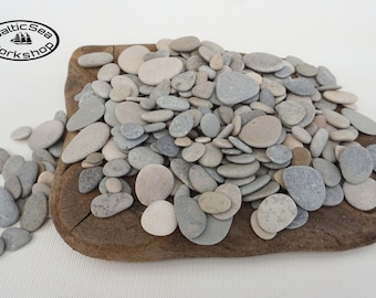 100/150 Tiny/Small  Stones 0.6-1.2"/1.5-3 cm- Tiny/Small Sea Pebbles,Small Sea Stones,Pebble Art Supply,BalticSeaWorkshop#R16