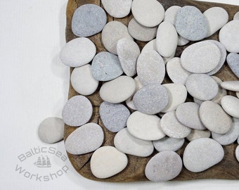 Selection of 35 Small Beach Pebbles 1-1.25"/2.5-3.5cm  Small Sea Pebbles,Beautiful Shaped Pebbles #227
