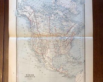 1883 North American Region Map, Cram's Unrivaled Family Atlas of the World